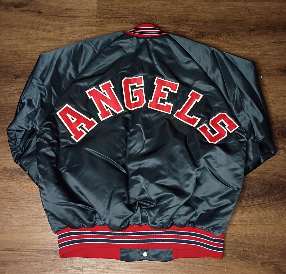 Vintage Chalk Line Bomber Jacket Size Large